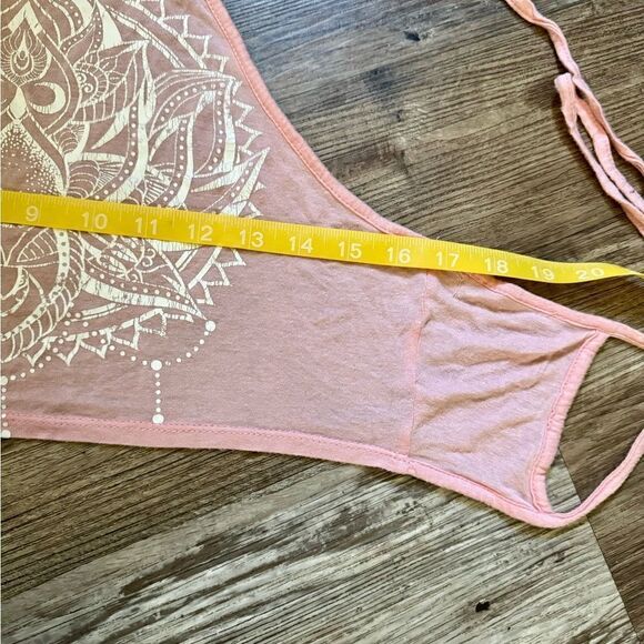 Forever 21 Pink & White Boho Halter Top Size Medium - Picture 5 of 8